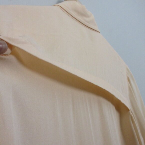 Club Monaco Button Front Blouse Women M Peach Long Sleeve Pockets Casual 112 - Picture 7 of 10
